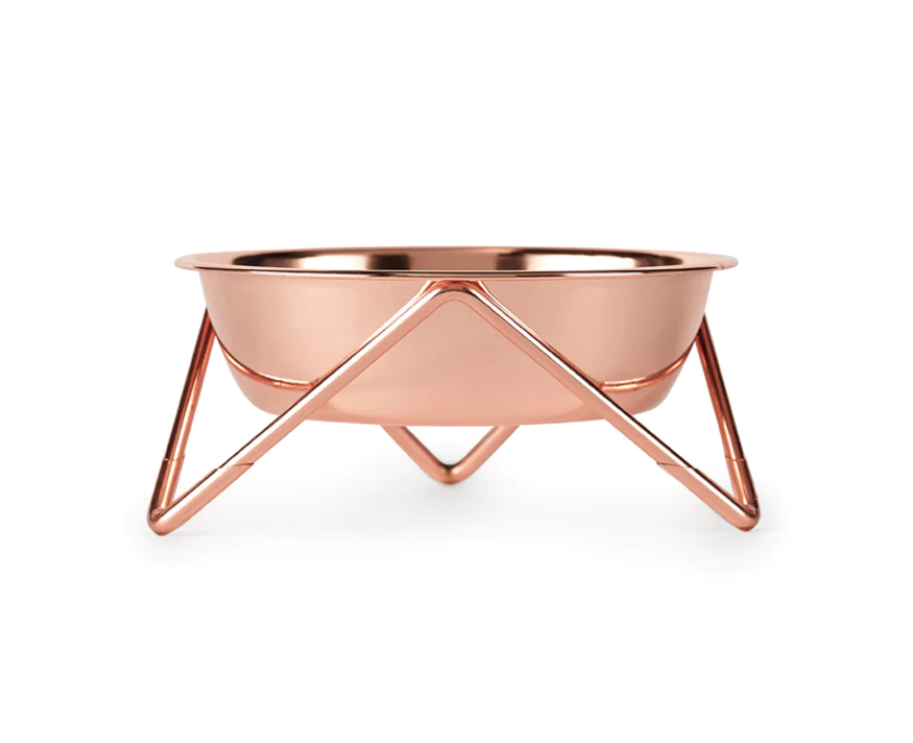 Luxe Meow Cat Bowl - Copper/Copper