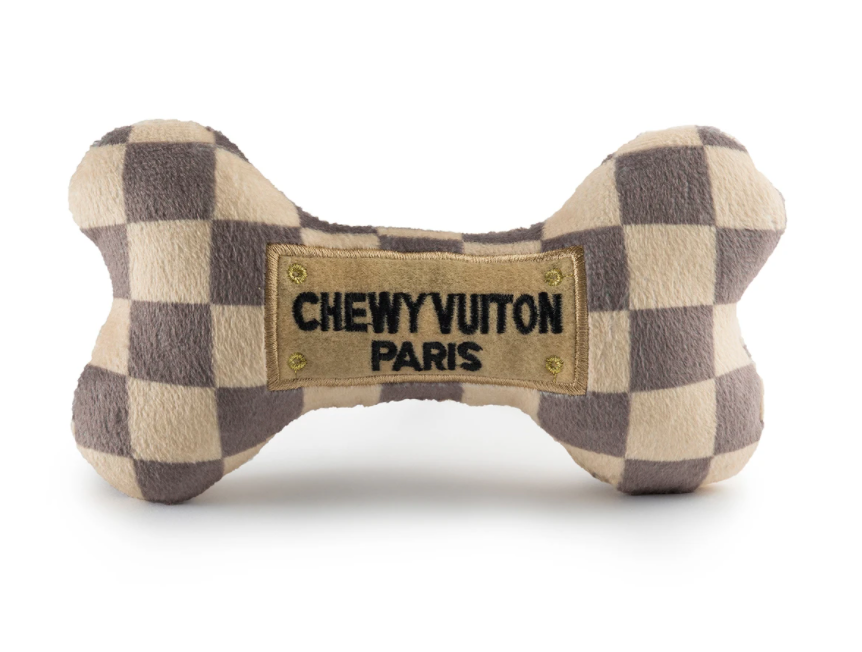 Checker Chewy Vuiton Bone Toy